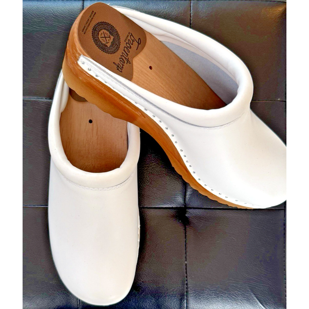 Swedish Clogs Troentorp Rembrandt White NEW SZ US Womens 11 / US Mens 9.5/EU 41